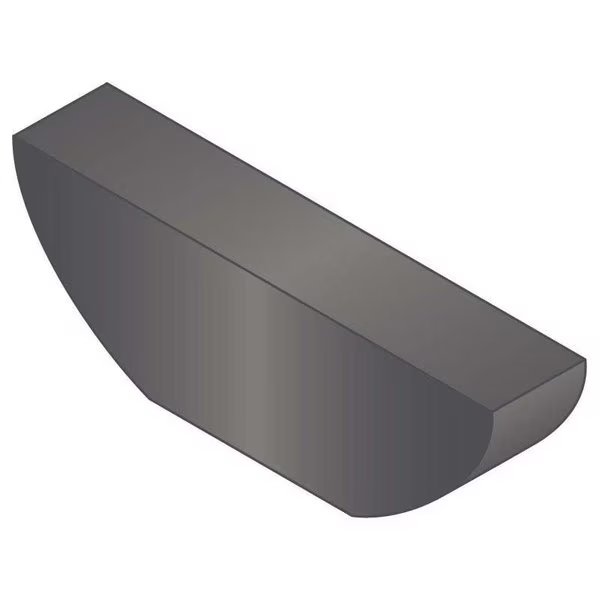 Woodruff Key, 7/32 x 7/8 in Key Size, 707 SAE Number, 3/8 in H, Alloy Steel Plain, G.L. Huyett, Mfr#: WKA-012