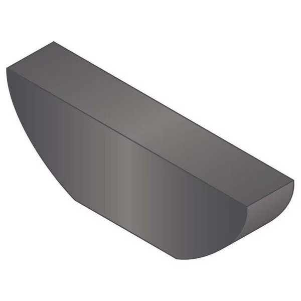 Woodruff Key, 1/4 x 2-3/4 in Key Size, 822-1 SAE Number, 19/32 in H, Carbon Steel Plain, G.L. Huyett, Mfr#: WKC-0RX