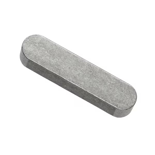 Undersized Machine Key, Round End, Carbon Steel, Plain, 100 mm L, 8 x 7 mm Sq, G.L. Huyett, Mfr#: 320807-100