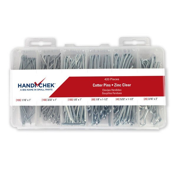 Cotter Pin Asst CS ZC 420pc, Handi-Chek, Mfr#: DISP-CP420