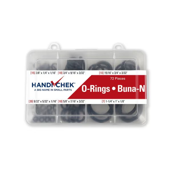 O-Ring Buna N Assort 72pc, Handi-Chek, Mfr#: DISP-OR072