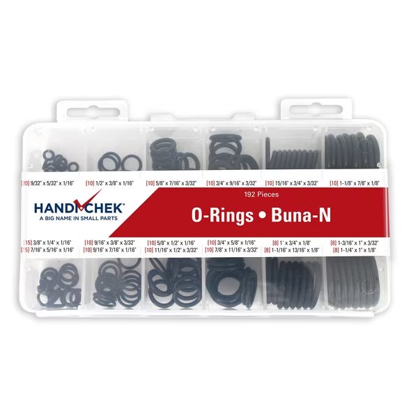 O-Ring Buna N Assort 192pc, Handi-Chek, Mfr#: DISP-OR192