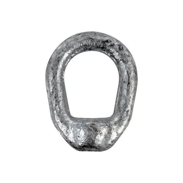 Round Eye Nut, 1/2"-13 Thread Size, 3/8 in Thread Lg, Carbon Steel, Hot Dipped Galvanized, Aztec Lifting Hardware, Mfr#: ENG012