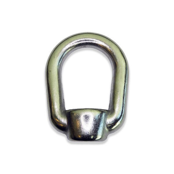 Round Eye Nut, 3/8"-16 Thread Size, 5/16 in Thread Lg, 316 Stainless Steel, Polished, Aztec Lifting Hardware, Mfr#: SENH38-316