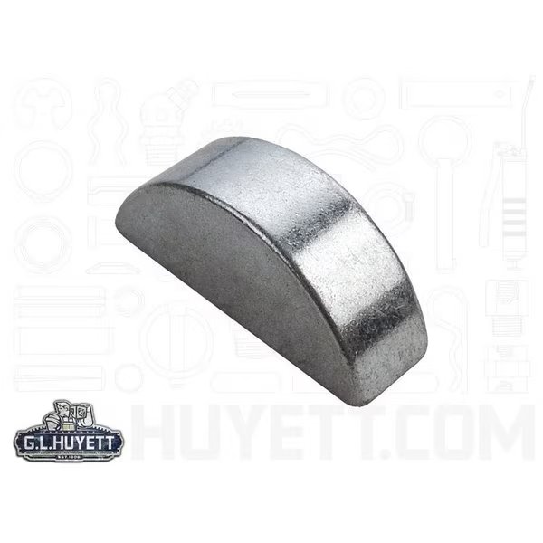 Woodruff Key, 5/32 x 3/4 in Key Size, 506 SAE Number, 5/16 in H, Stainless Steel Plain, G.L. Huyett, Mfr#: WKS-008