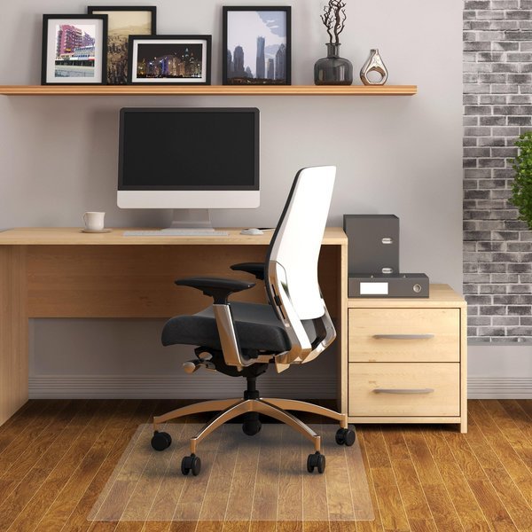 Vinyl Rectangular Chair Mat for Hard Floor, 52in x 45in, Valuemat, Mfr#: FR1213417EV