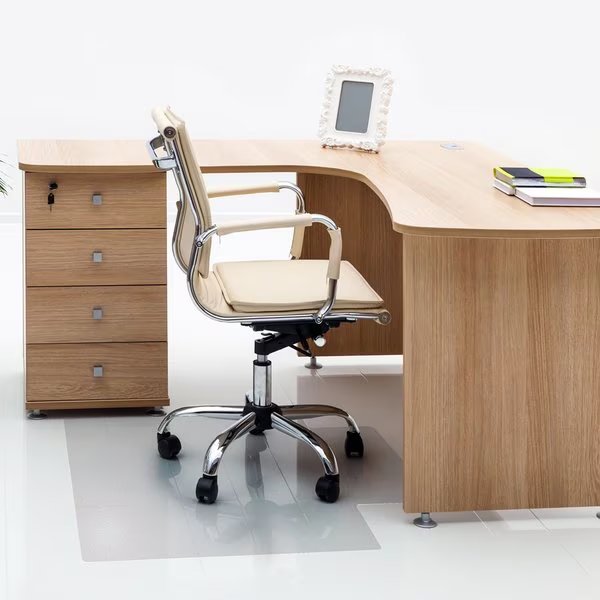Vinyl Lipped Chair Mat for Hard Floor, 47in x 35in, Valuemat, Mfr#: FR129017LV