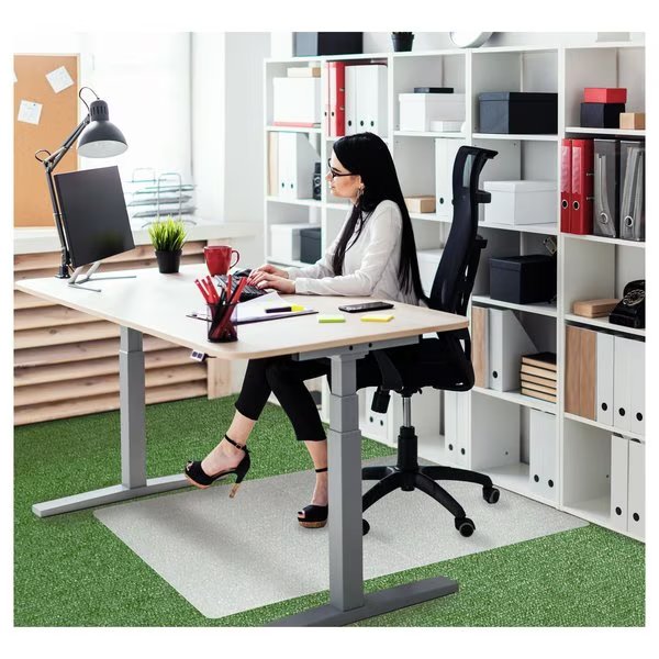 Polypropylene Rectangular Foldable Chair Mat for Carpets - 45" x 53", Ecotex, Mfr#: NCMFLLGC0003
