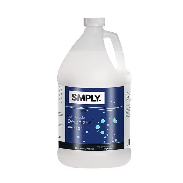 SMPLY. Deionized Water - Demineralized and Lab Grade - 1 Gallon, Smply, Mfr#: WATER-DI-128OZ-D1