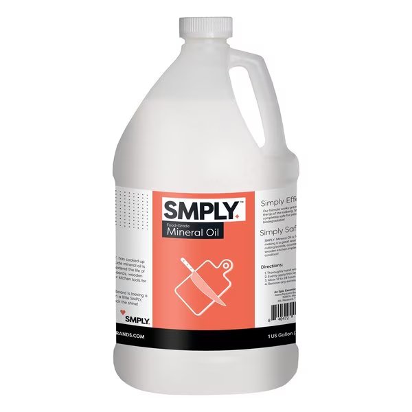 SMPLY. Food-Grade Mineral Oil for Cutting Boards, Countertops, and Kitchen Tools - 1 Gallon, Smply, Mfr#: MIN-OIL-128OZ-D1
