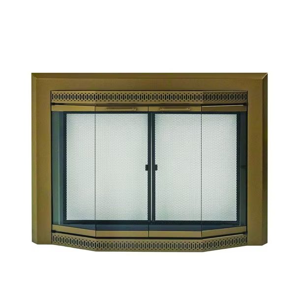 Gavin Large Heritage Brass, Fireplace Glass Doors, Mfr#: GV-7002HE