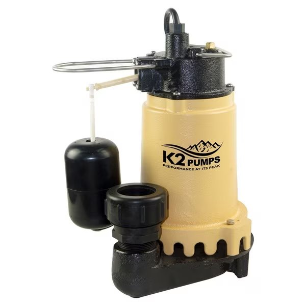 1/3 HP Vertical sump w/Snap Action Switch, Quick Connect Fitting, K2 Pumps, Mfr#: SPI03302K