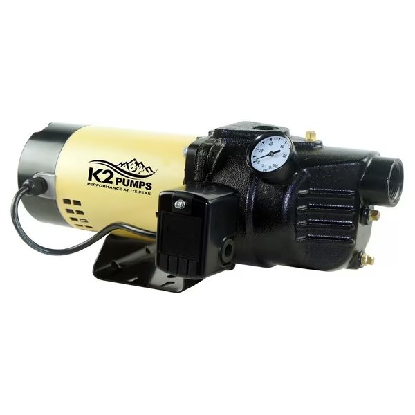 3/4 HP Cast Iron Shallow Well Jet Pump, K2 Pumps, Mfr#: WPS07501K