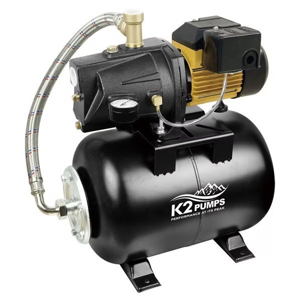 1/2 HP Shallow Well Jet Pump and Tank System, K2 Pumps, Mfr#: WPS05002TK