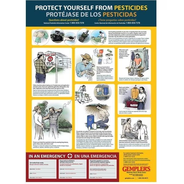 Pesticide Safety Poster, Gemplers, Mfr#: 230033