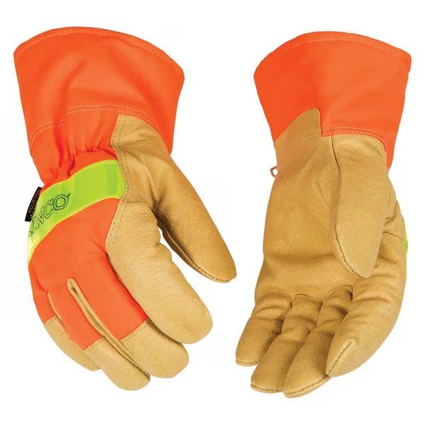Kinco Enhanced Visibility Insulated Pigskin Hi-Vis Gloves, Kinco, Mfr#: 1938 XLG