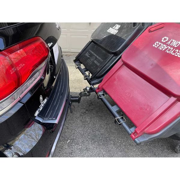 Dual-Can Garbage Can Hauling Hooks, Ball Mounted, Garbage Commander, Mfr#: DB-MT