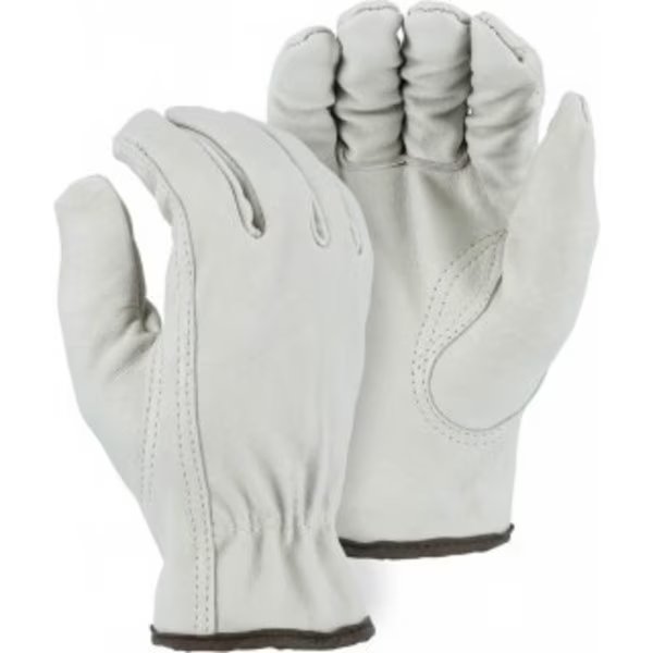 12 Pairs Heavy Duty Durable Cowhide Leather Work Gloves Medium, General Work Products, Mfr#: G8834M