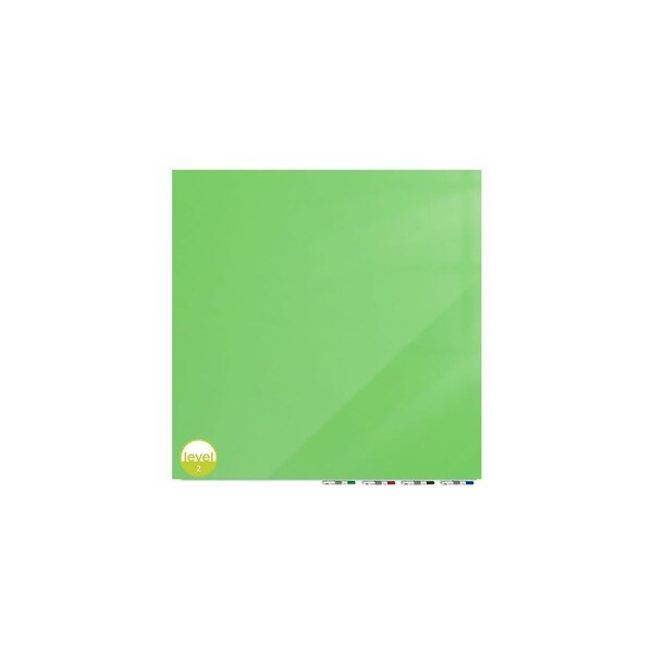 48"x48" Glass Dry Erase Board, Green, Ghent, Mfr#: ARIASN44GN