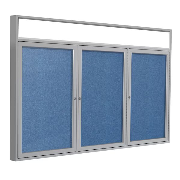 Enclosed Vinyl Bulletin Board 48x72", Satin, Ghent, Mfr#: PAVLX9-191
