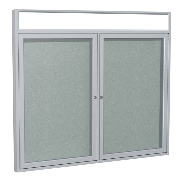 Enclosed Vinyl Bulletin Board 36x60", Satin, Ghent, Mfr#: PAVX6-193