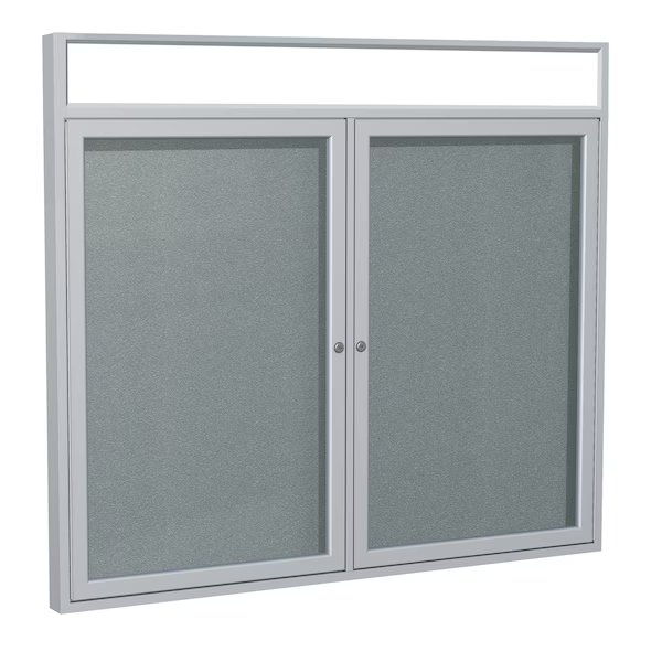 Enclosed Vinyl Bulletin Board 36x48", Satin, Ghent, Mfr#: PAVX5-199