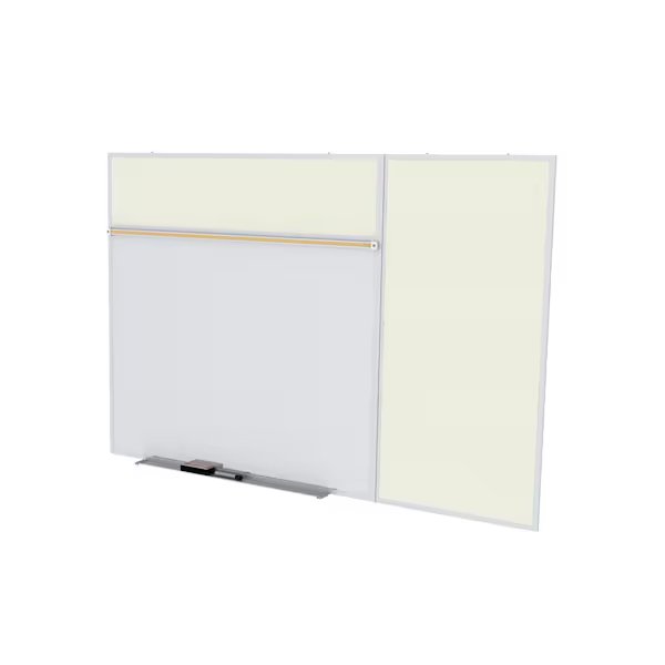Bulletin/Whiteboard Combination 4x10 ft., Ivory, Ghent, Mfr#: SPC410B-V-185
