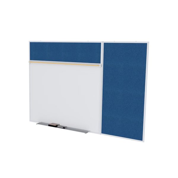 Bulletin/Whiteboard Combination 4x16 ft., Navy, Ghent, Mfr#: SPC416B-V-195