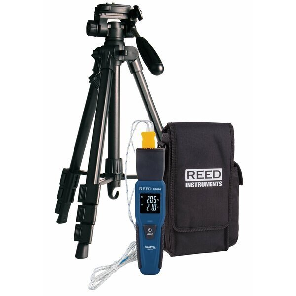 REED Data Logging Smart Series Thermocouple Thermometer with Tripod and Carrying Case, Reed Instruments, Mfr#: R1640-KIT