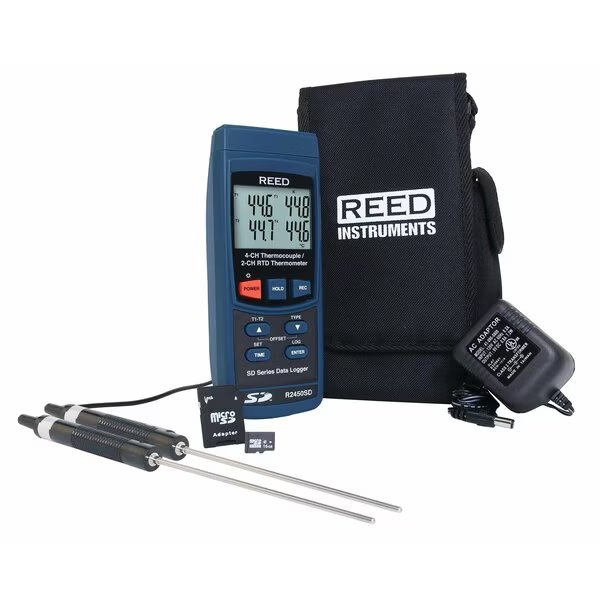 REED Data Logging RTD Thermometer Kit, Reed Instruments, Mfr#: R2450SD-KIT5