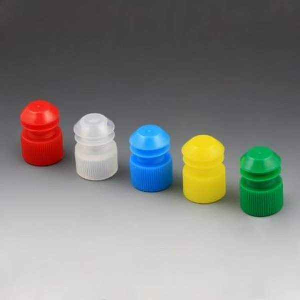 Cap, Flange Plug, 17mm, for 17mm Tubes and 15mL Centrifuge Tubes, Red, 1000PK, Globe Scientific, Mfr#: 6263R