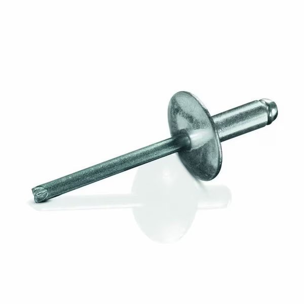 Blind Rivet, Large Flanged Head, 3/16 in Dia., Steel Body, 250 PK, Goebel, Mfr#: SBS-64LF