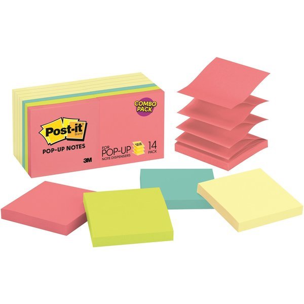 Pop-up Notes, 3"x3", Canary, Cape Tow, PK12, Post-It, Mfr#: R330-14YWM