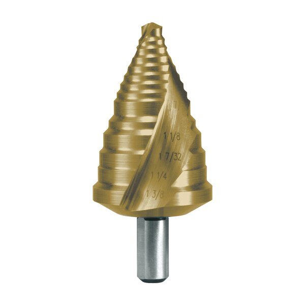 Size No. 6 7/8-1 3/8" Step Drill Hss Tin, Ruko, Mfr#: 101706T