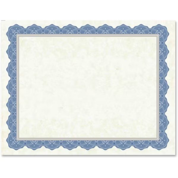 Certificate, Premium, Blue, PK15, Geographics, Mfr#: 47849
