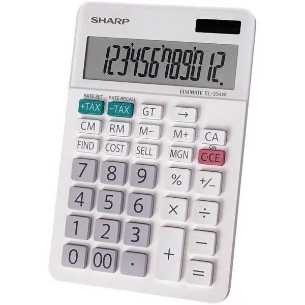 Calculator, Desktop, 12-Digit, We, Sharp Calculators, Mfr#: EL334W