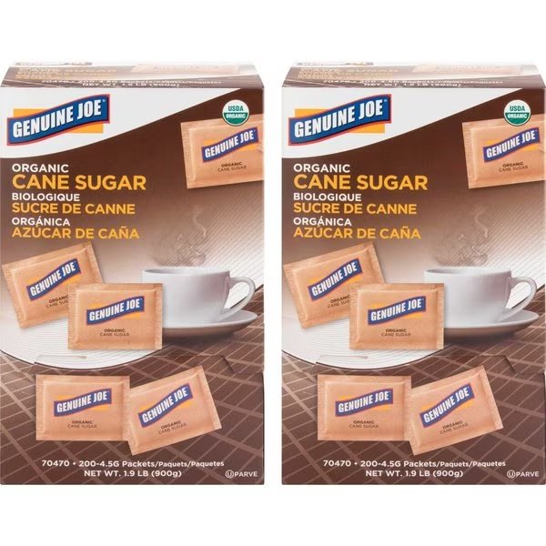 Sugar, Turbinado, Brwn, PK400, Genuine Joe, Mfr#: 70470CT