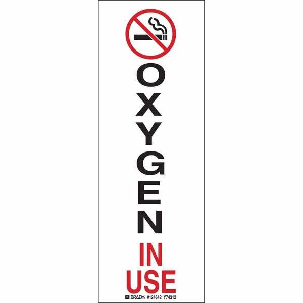 Notice Sign, 10 in Height, 3 1/2 in Width, Polyester, Rectangle, English, Brady, Mfr#: 124642