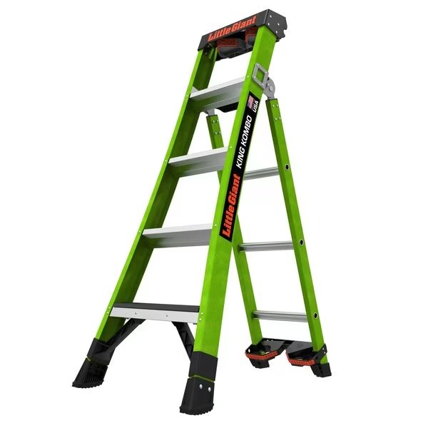 FIBERGLASS COMBINATION LADDER, 3-in-1 All-Access Combination Ladder Configuration, 11 ft, Little Giant Ladders, Mfr#: 13905-071