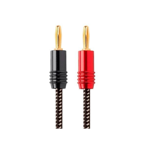 Braided Spkr Wire, Gold Plt Plug, 6 ft., Monoprice, Mfr#: 15520