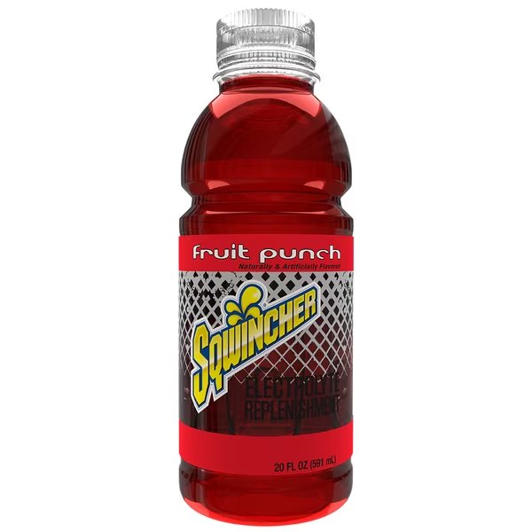 Sports Drink, 20 oz., Ready to Drink, Sugar Free, Fruit Punch, 24 PK, Sqwincher, Mfr#: 159030800