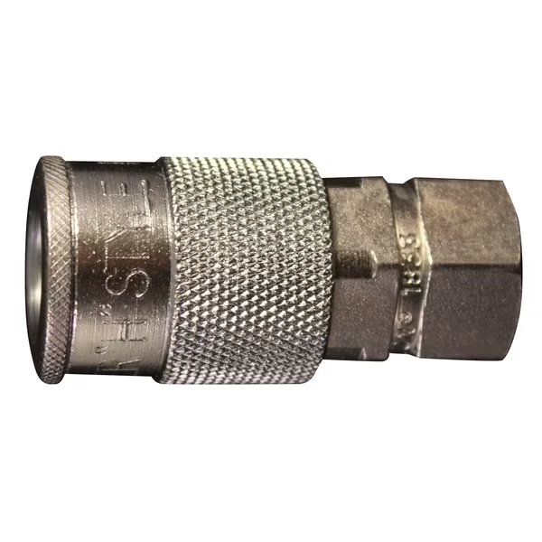 H Style Industrial Coupler, 1/4" FNPT, PK50, Milton, Mfr#: 1833BK