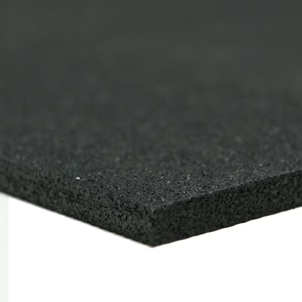 Recycled Rubber - Rubber Sheets and Rolls - 3/8" Thick x 48" Width x 24" Length - Black, Rubber-Cal, Mfr#: 21-100