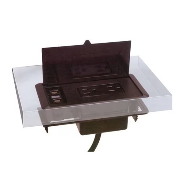 Square Power Module for Conference Tables, 6.25 X 4 X 1.5, Safco, Mfr#: SPM