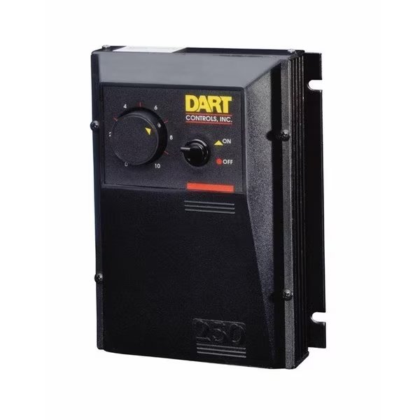 DC Speed Control, SCR, Enclosed, NEMA 4, 10A Max Current, 90/180V DC, ON/OFF, 50:1, Dart Controls, Mfr#: 253G-200E