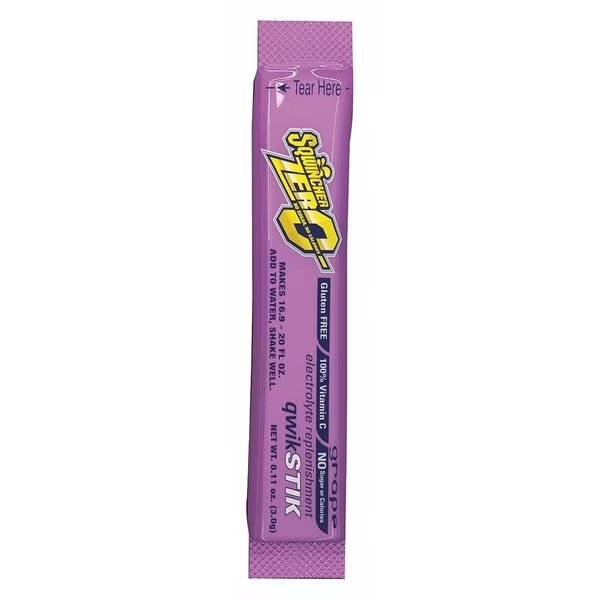 Qwik Stik, Sugar Free Drink Mix Powder, 20 oz Yield per .11 oz Pack, Grape, 50 Packs, Sqwincher, Mfr#: 159060107
