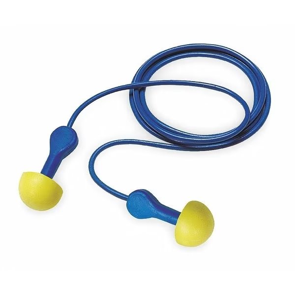 E-A-R EXPRESS Pod Plugs Disposable Corded Ear Plugs, NRR 25 dB, M, Blue, 100 Pairs, 3M, Mfr#: 311-1127