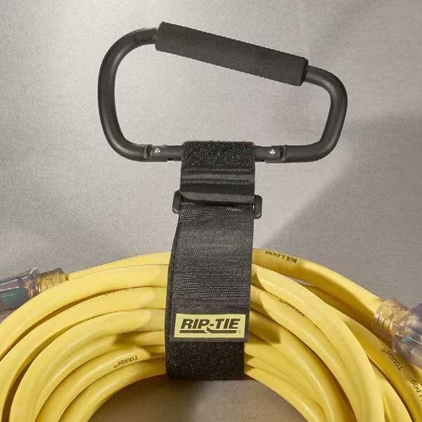Durable Woven Strap, Black, 2"X20", PK5, Rip-Tie, Mfr#: J-20-E05-BK