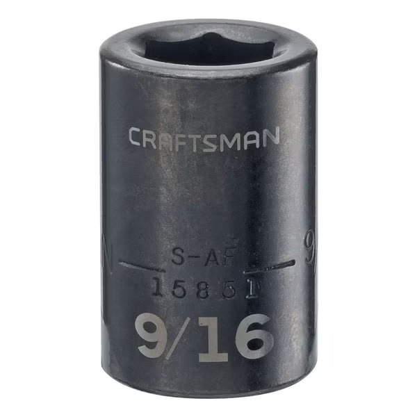 Sockets, 1/2" Drive 9/16" SAE Impact Sha, Craftsman, Mfr#: CMMT15851