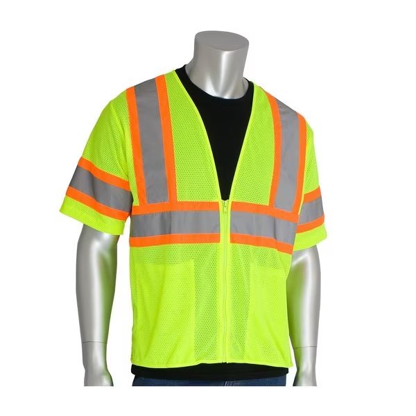 Premium Mest Vest With Two Tone Tape, Pip, Mfr#: 303-HSVPLY-L